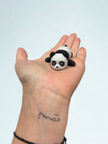 Urso Panda Nico - Bichinho Sensorial Articulado de Crochê