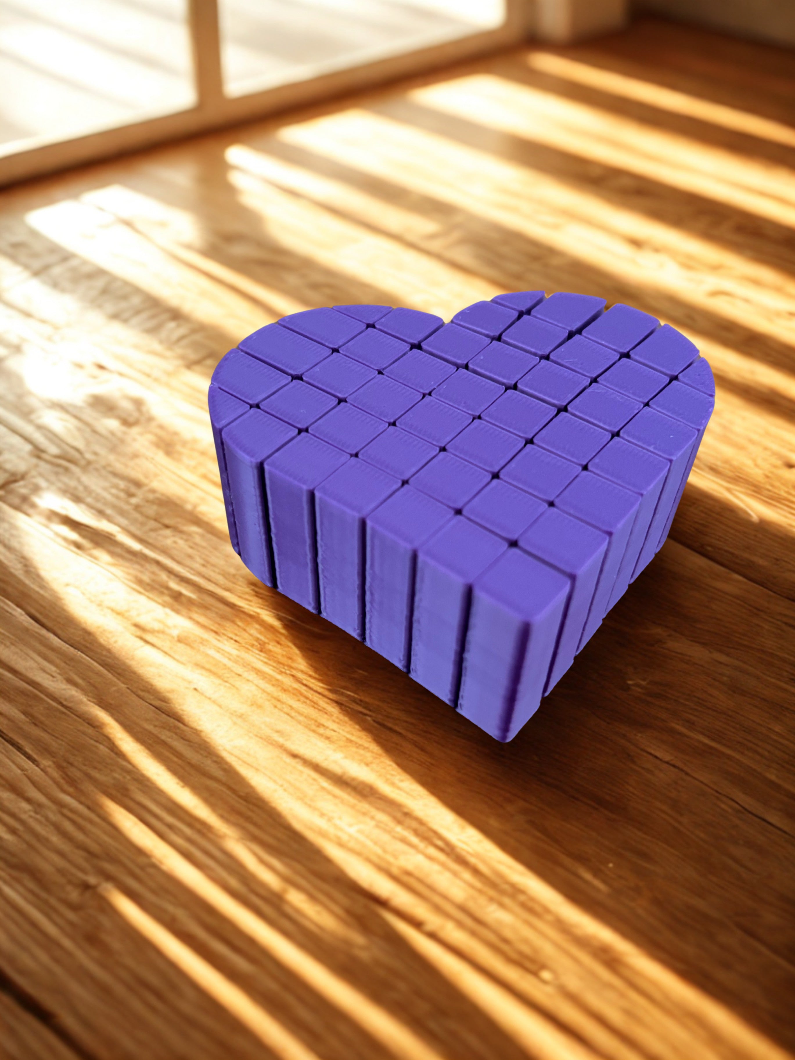 Coração Articulado Pixel - Roxo