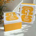 Caixa de figurinhas Amarelo e Branco - Organizador 3D para Colecionadores