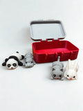 Kit Pets Articulados Crochê com Casinha Vermelha