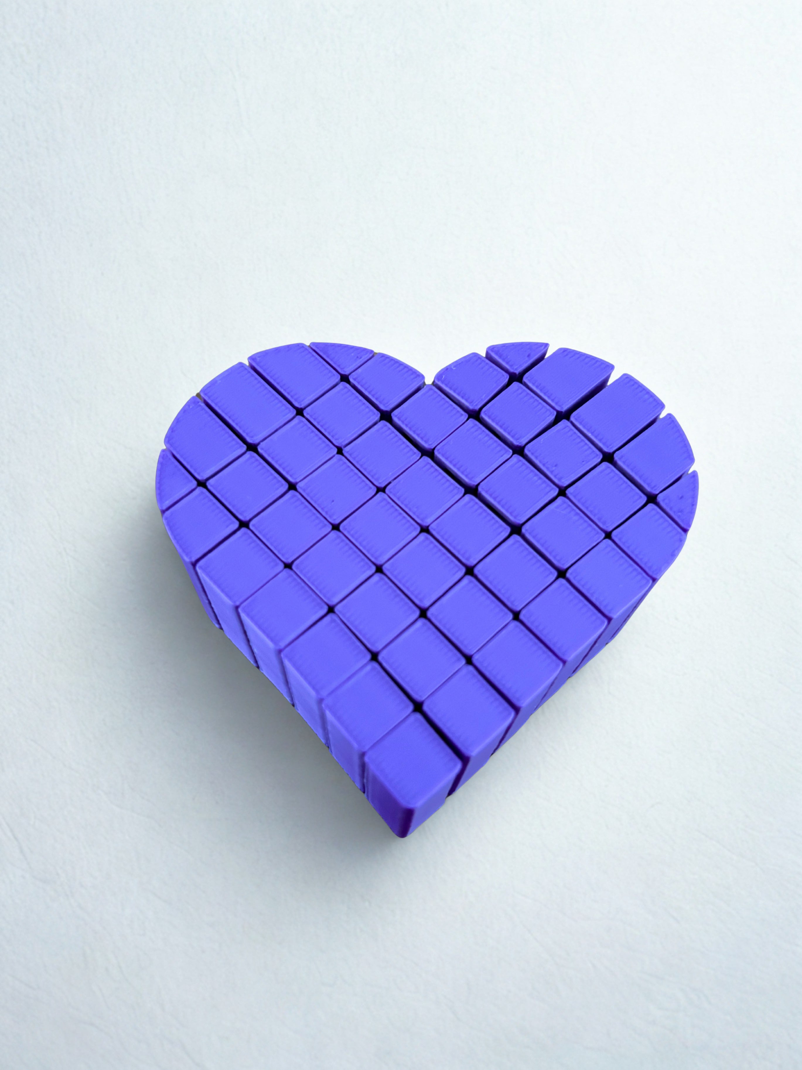 Coração Articulado Pixel - Roxo