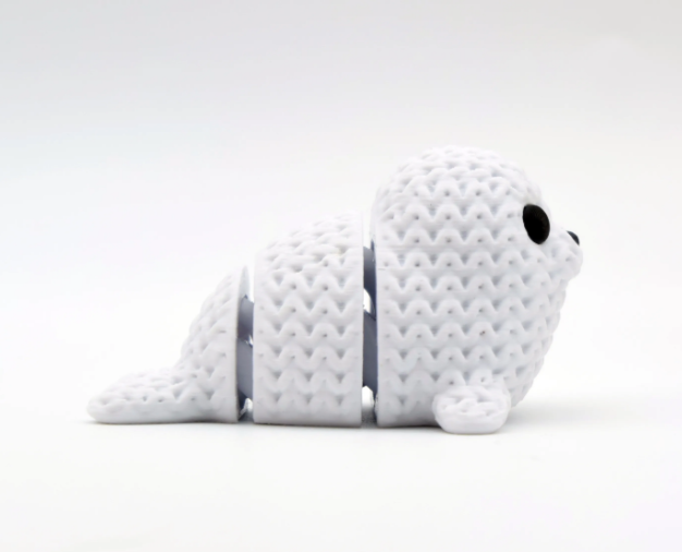 Foca Fifi - Bichinho Sensorial Articulado de Crochê