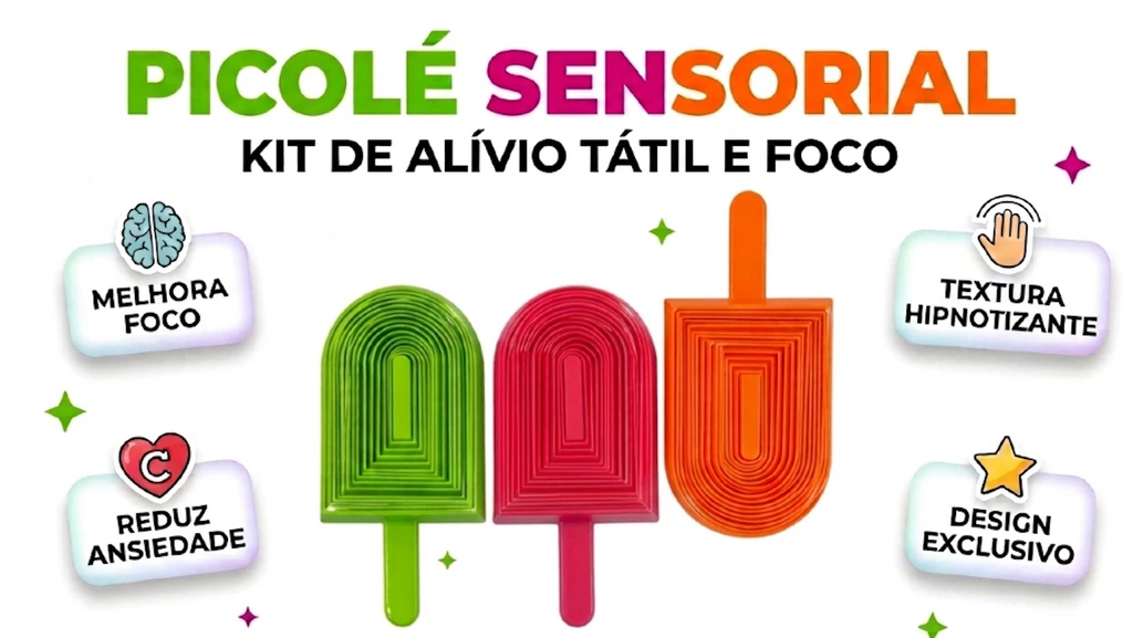 Picolé Sensorial de Morango