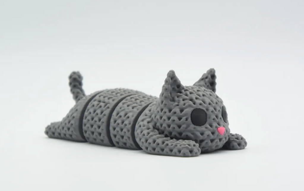 Gato Mimi - Bichinho Sensorial Articulado de Crochê