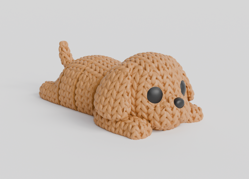 Cachorro Toni - Bichinho Sensorial Articulado de Crochê