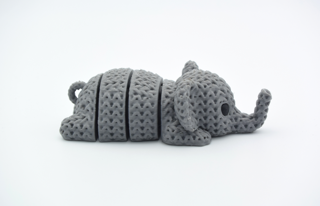 Elefante Ben - Bichinho Sensorial Articulado de Crochê