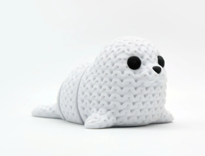 Foca Fifi - Bichinho Sensorial Articulado de Crochê
