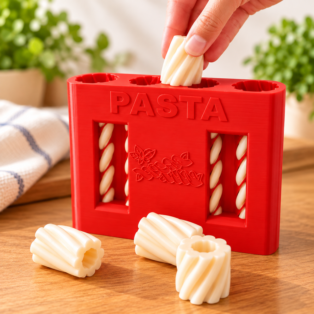Macarrão Sensorial Fusilli - Vermelho