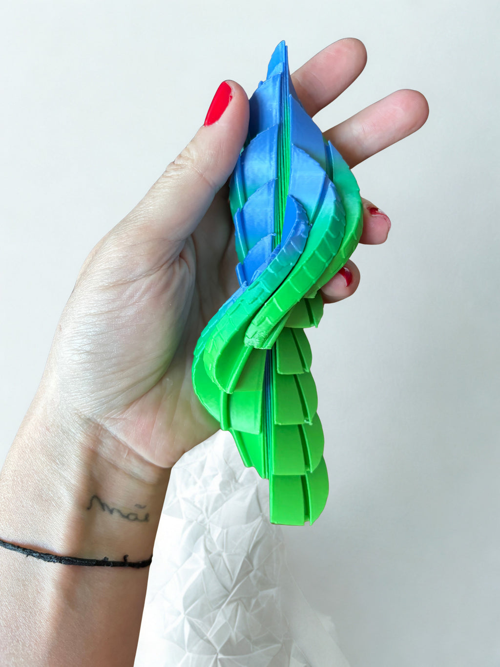 Ovo de Dragão Articulado - Rainbow (azul/verde)