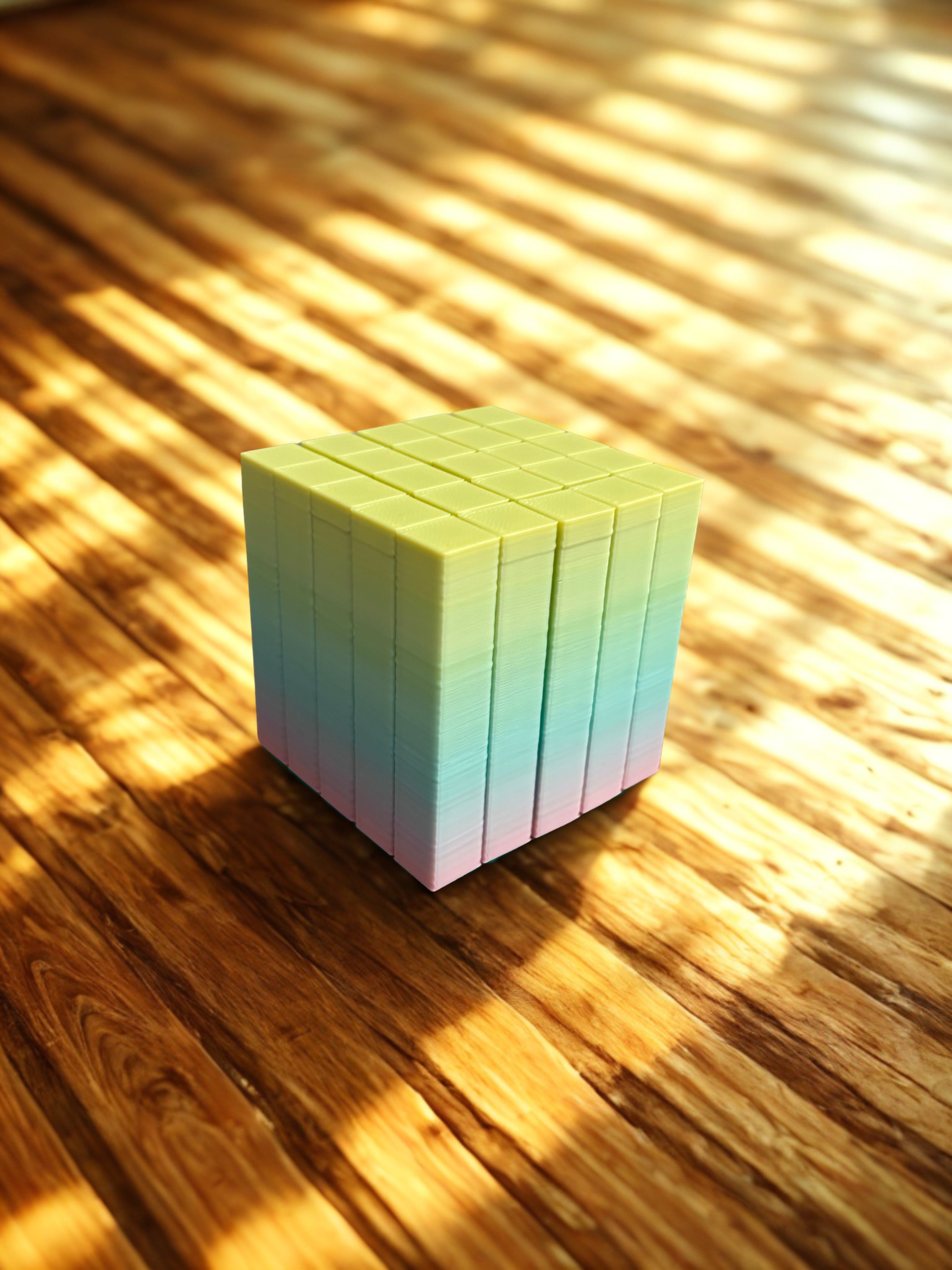 Cubo Pixel Articulado - Rainbow (tons verdes)