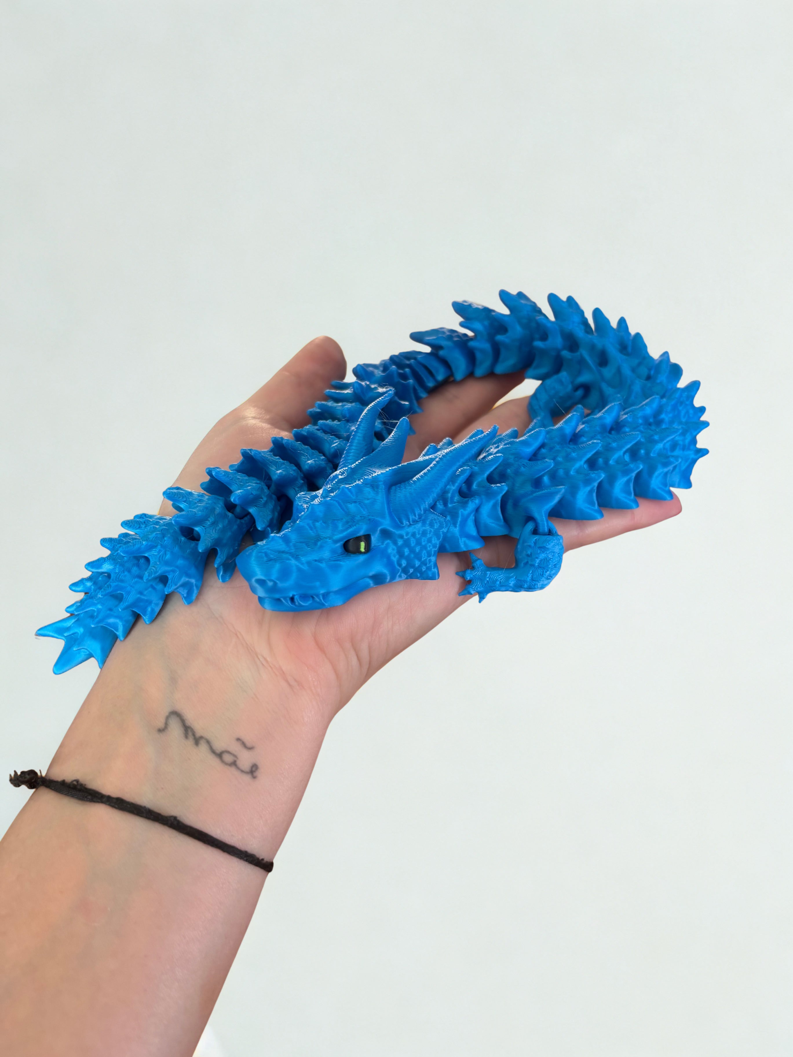 Dragão de Espinhos Articulado - Azul