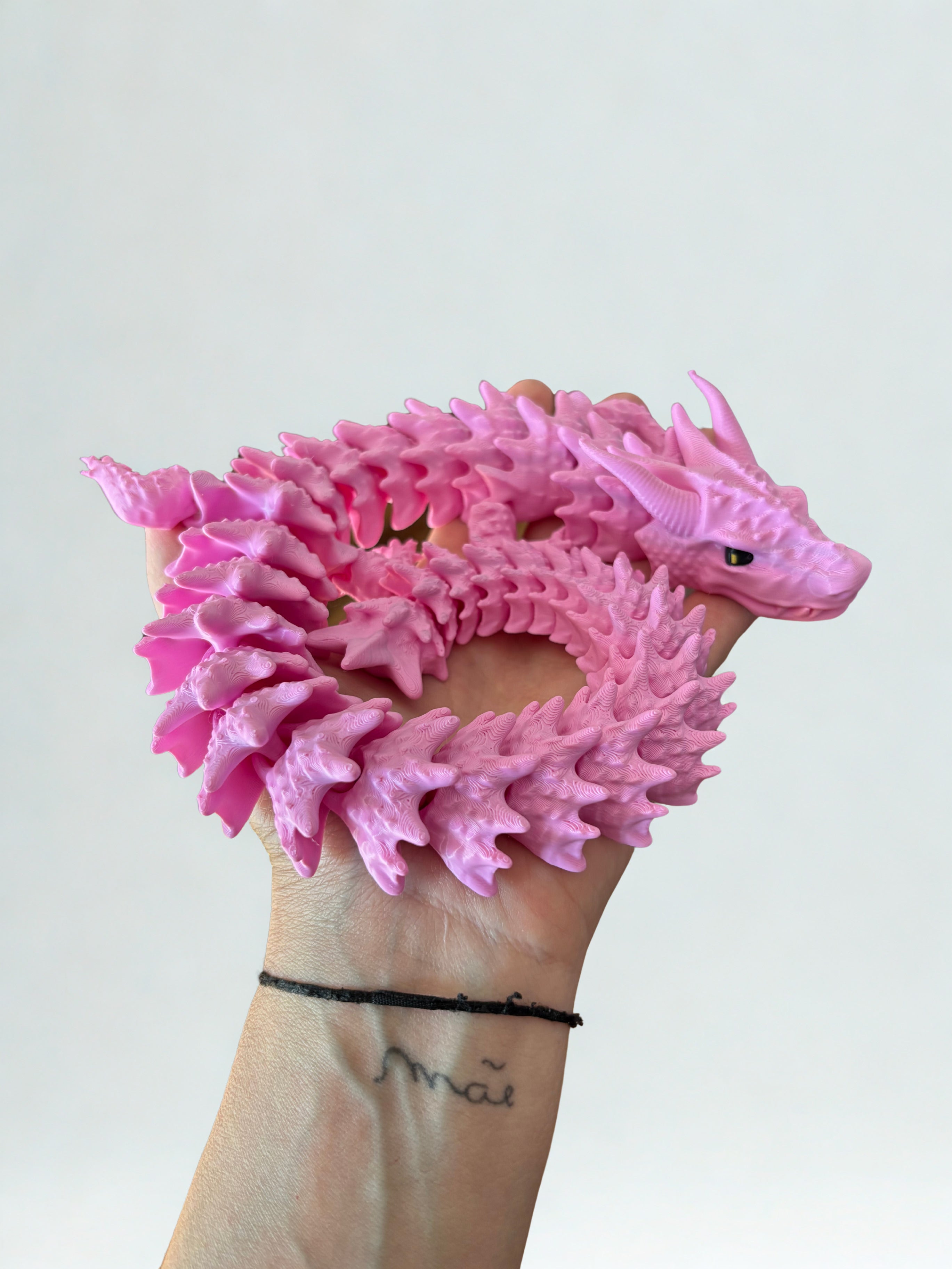 Dragão de Espinhos Articulado - Rosa