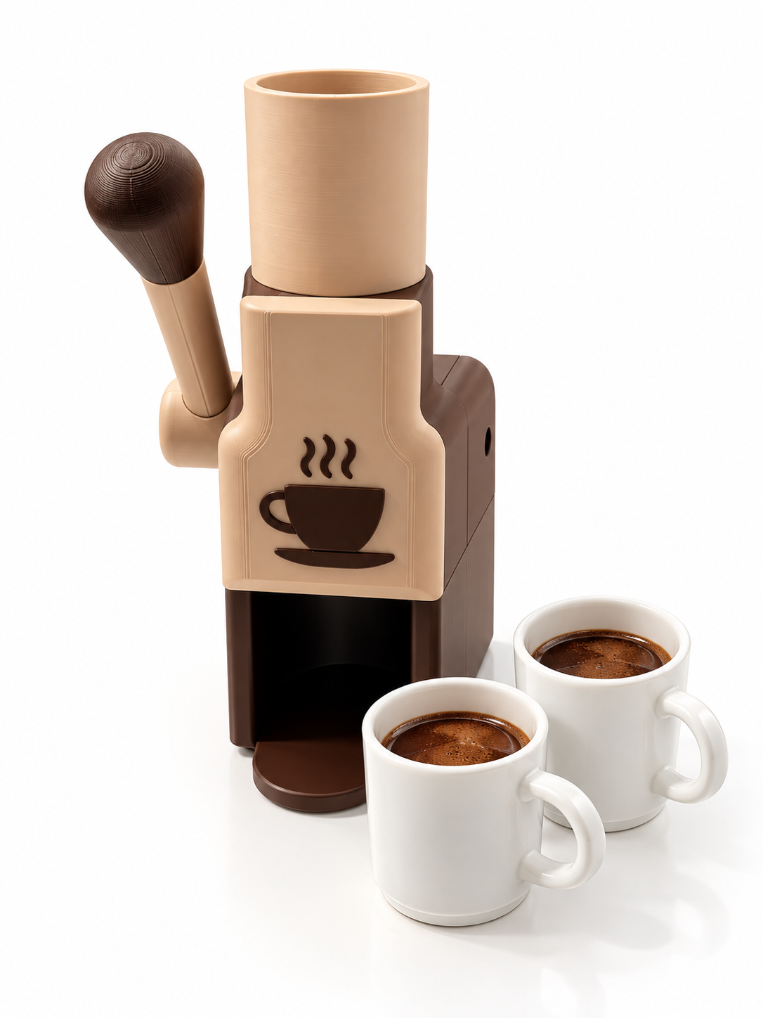 Máquina de Café de Cápsula - Marrom e Bege