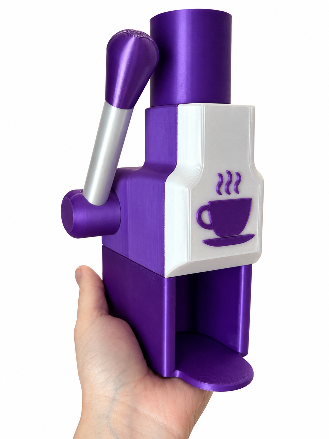 Máquina de Café de Cápsula - Roxo e Branco