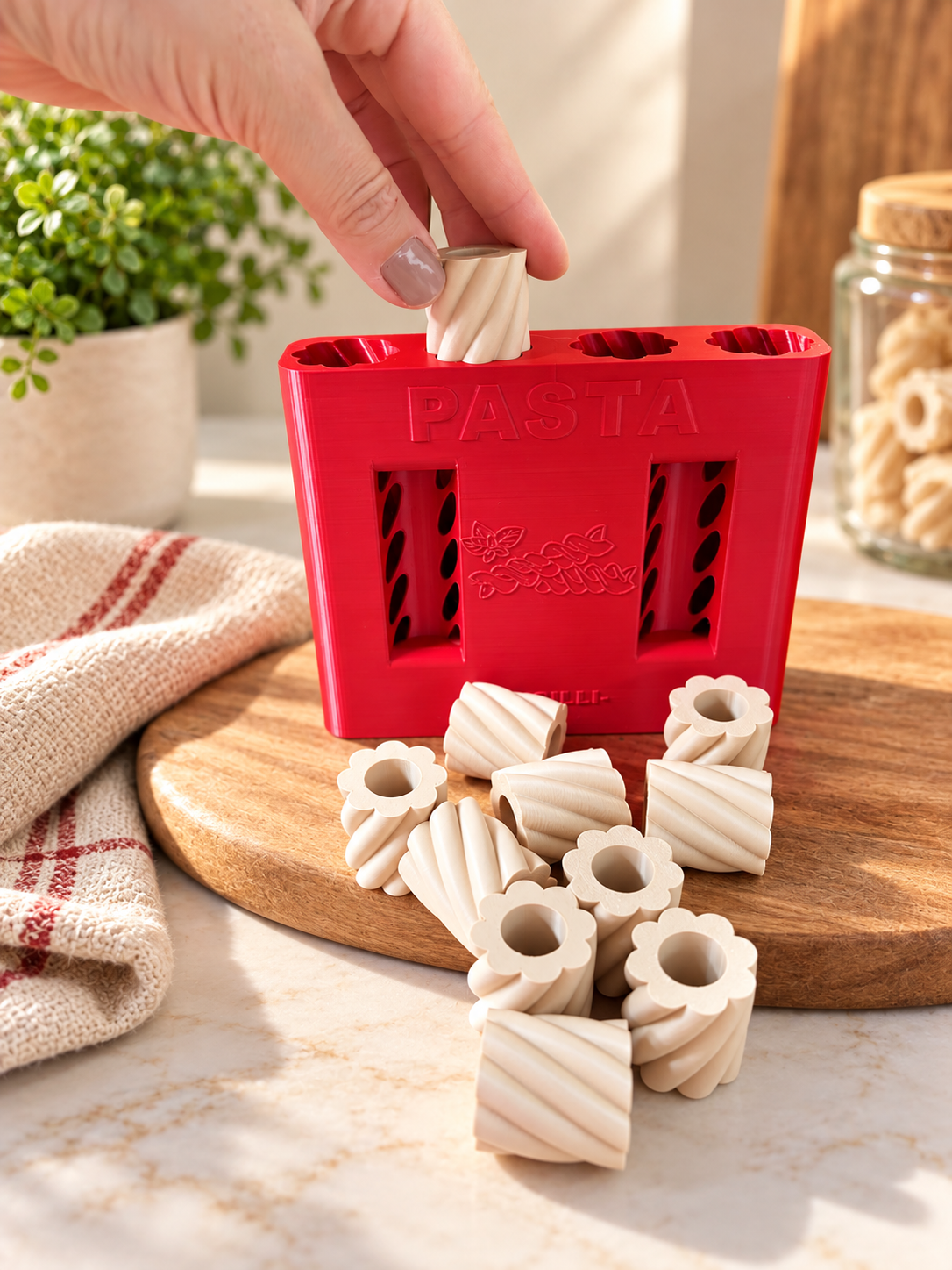Macarrão Sensorial Fusilli - Vermelho