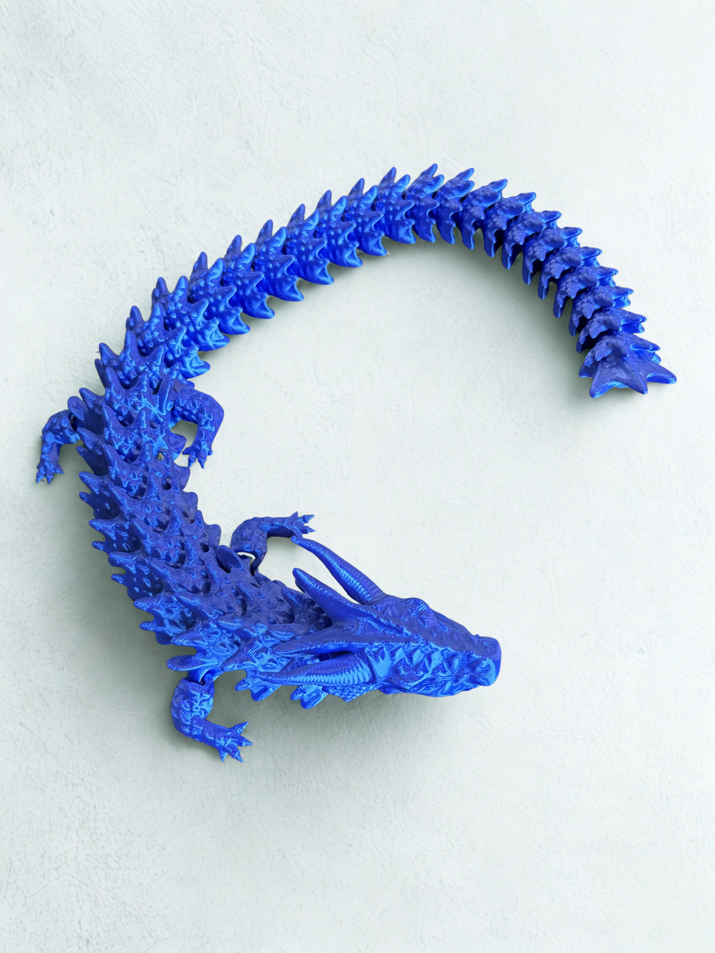 Dragão de Espinhos Articulado Roxo - Tamanho G