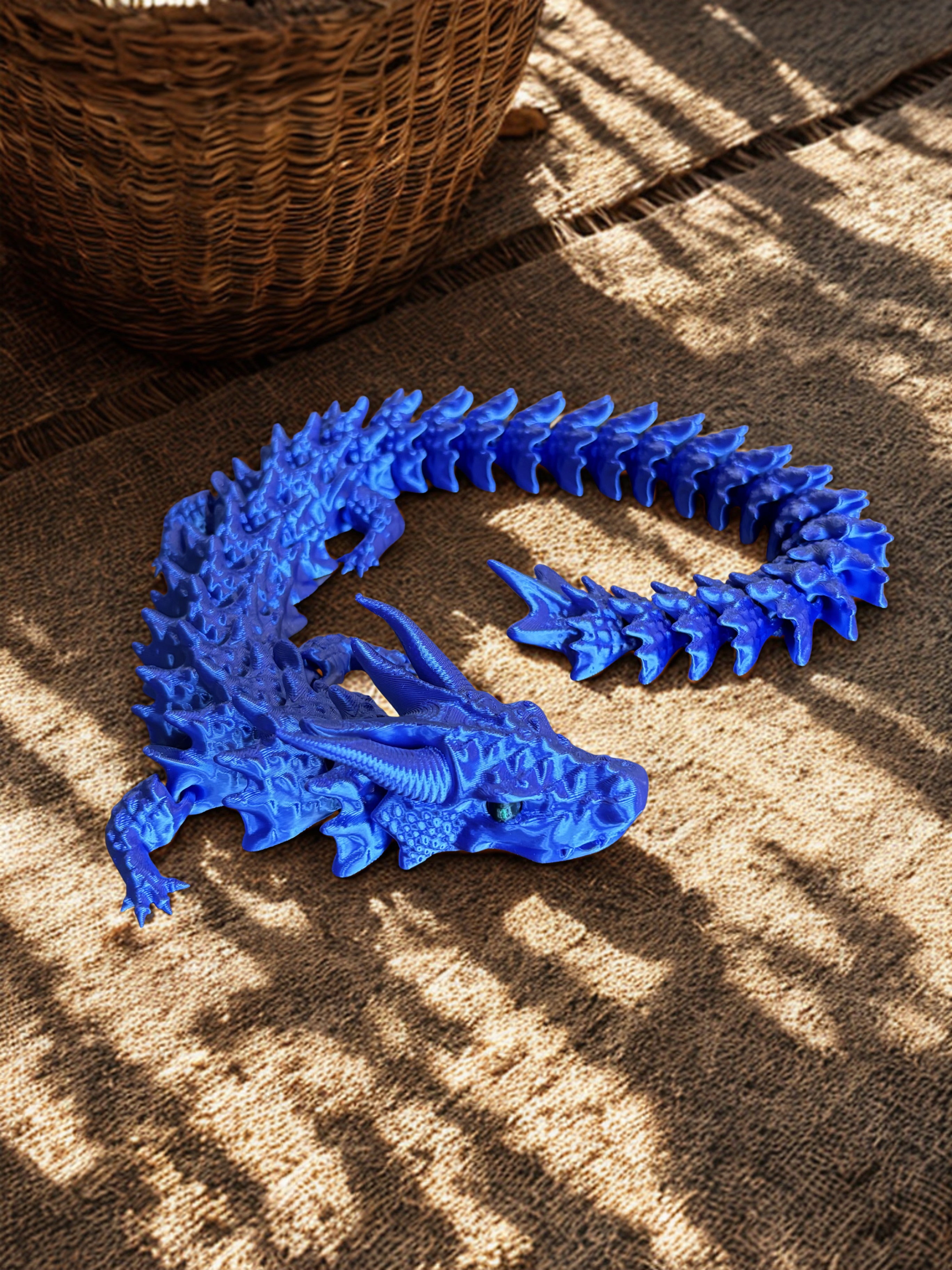 Dragão de Espinhos Articulado Roxo - Tamanho G