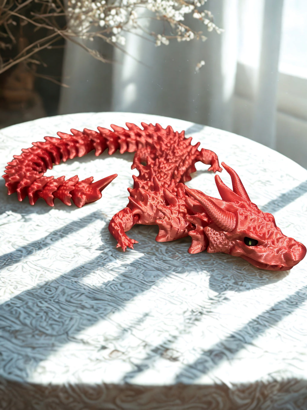 Dragão de Espinhos Articulado - Vermelho