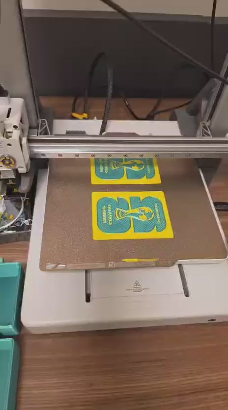 Caixa de figurinhas Amarelo e Verde - Organizador 3D para Colecionadores