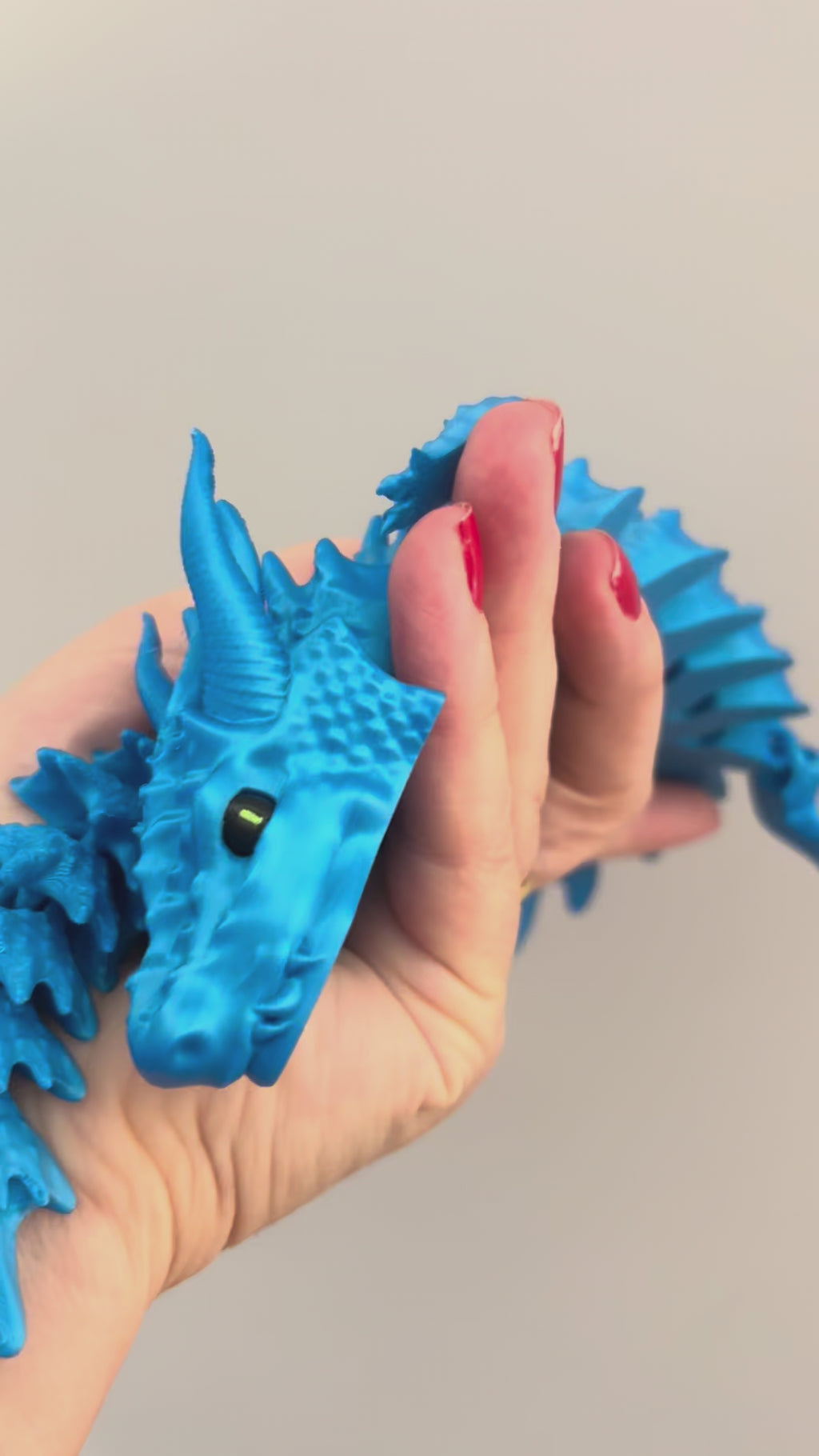 Dragão de Espinhos Articulado - Azul