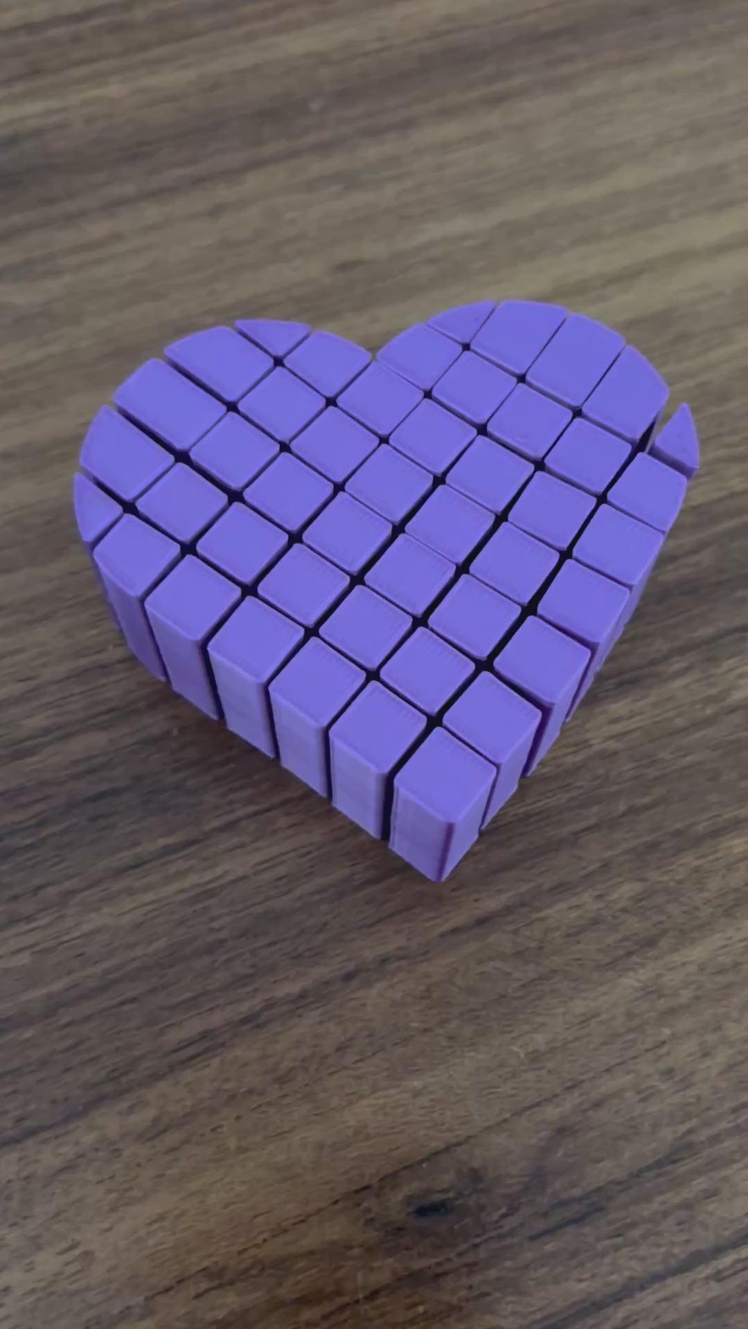 Coração Articulado Pixel - Roxo