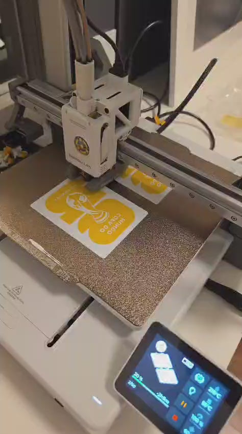 Caixa de figurinhas Amarelo e Branco - Organizador 3D para Colecionadores