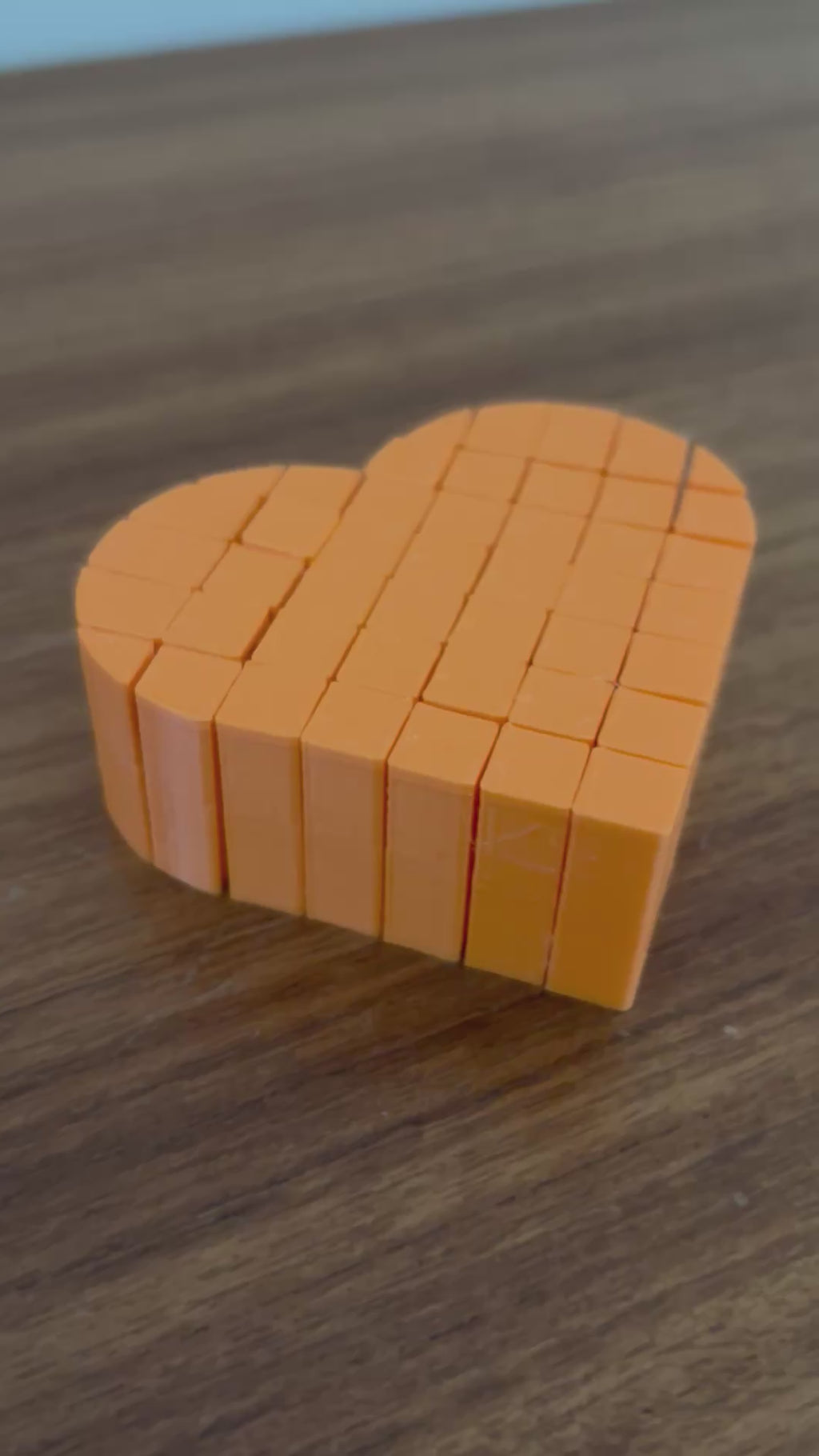 Coração Articulado Pixel - Laranja