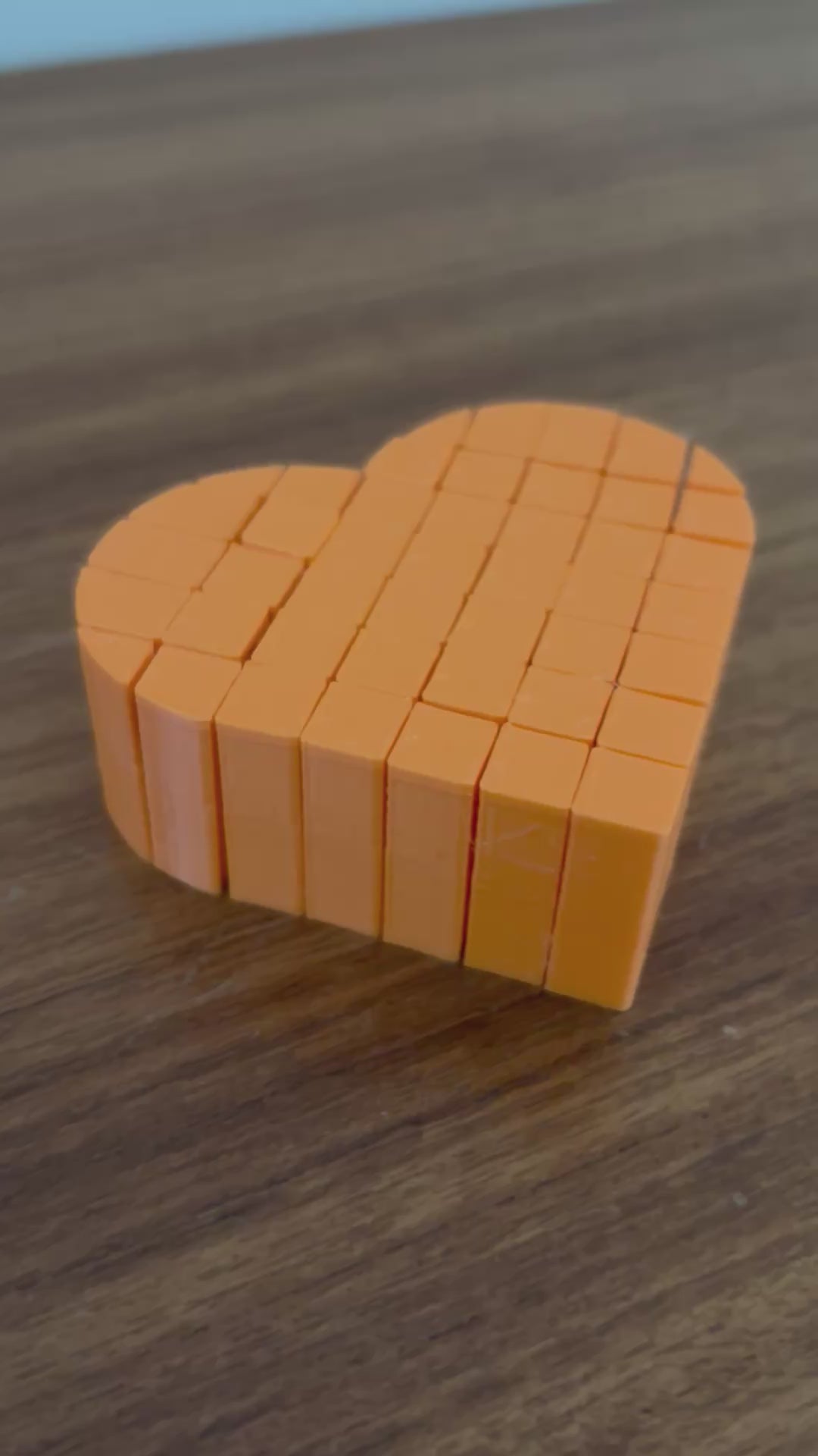 Coração Articulado Pixel - Laranja